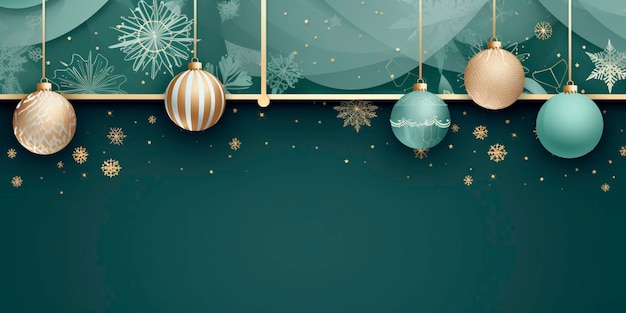 Christmas celebration holiday banner festive balls and gifts close up high quality