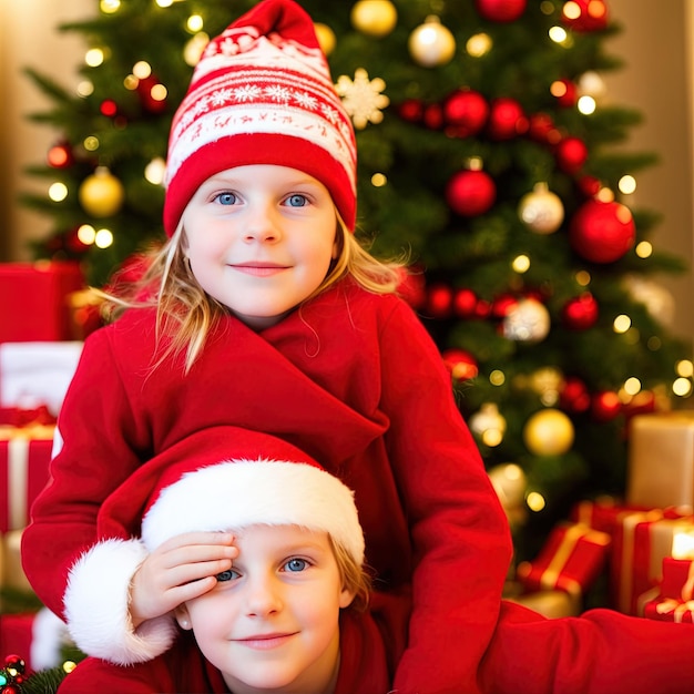 Christmas Children generated by AI