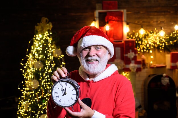 Christmas clock christmas time santa man celebrate christmas new year party new year clock winter