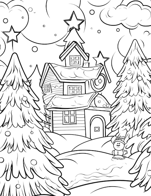 Christmas Coloring Page For Kids