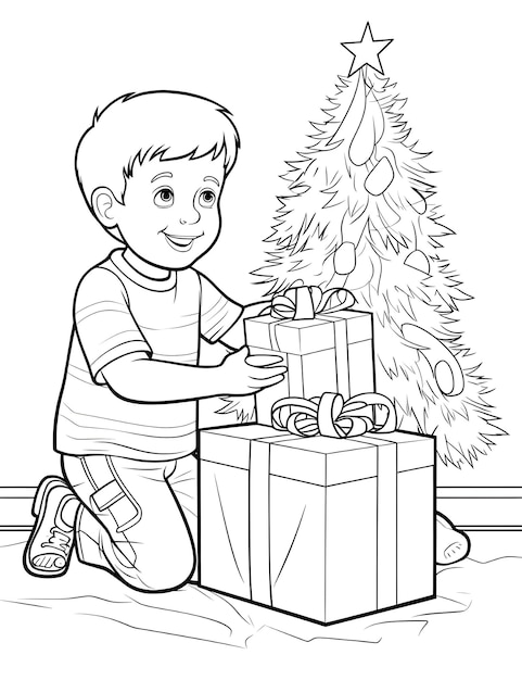 Christmas Coloring Page For Kids