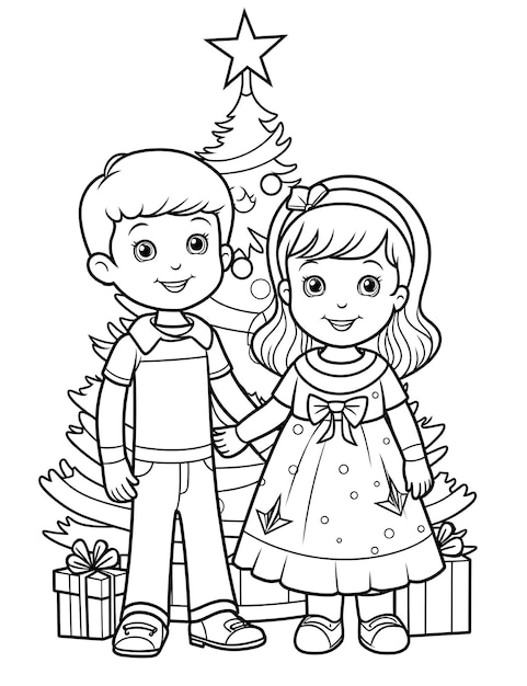 Christmas Coloring Page For Kids