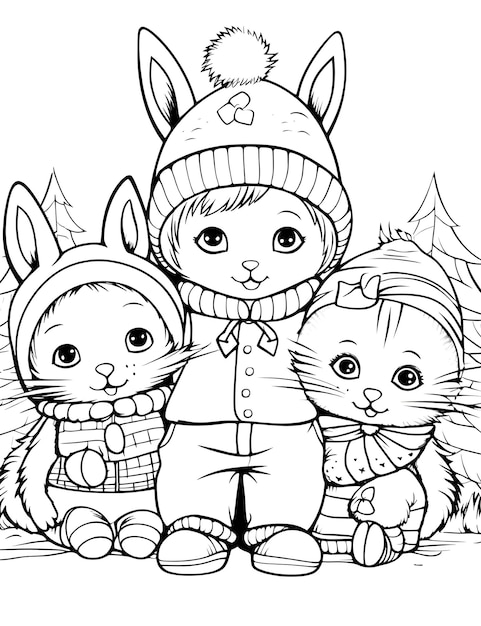 Christmas Coloring Page For Kids