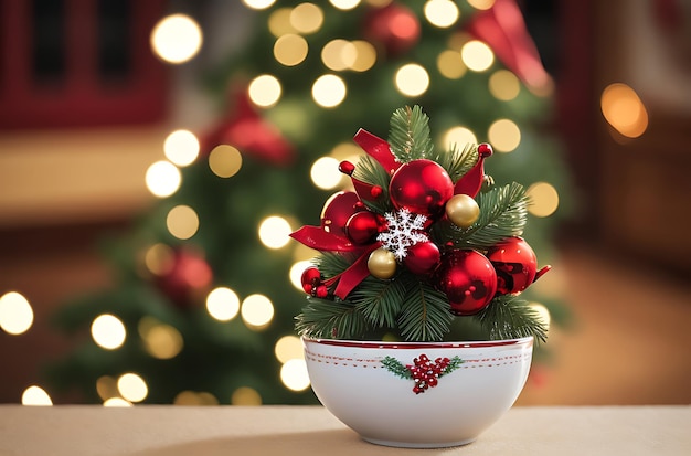 Christmas composition with decor details