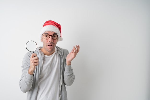 Christmas concepts - Young man gesturing