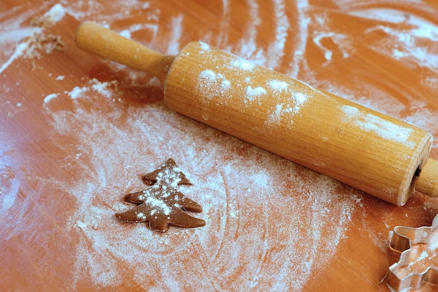 Christmas cookies gingerbread Preparation for baking homemade traditional sweets for the Christmas holidays in the Czech Republic