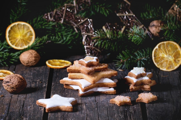 Christmas cookies with festive decor