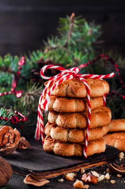 Christmas cookies with festive decoration