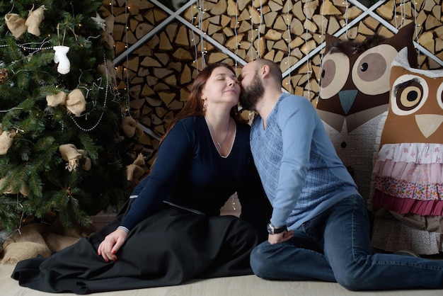 Christmas couple in love