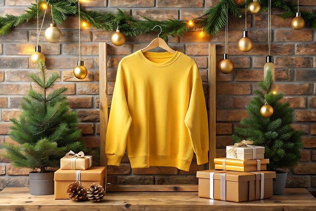 Christmas Crewneck Sweatshirt Mocku