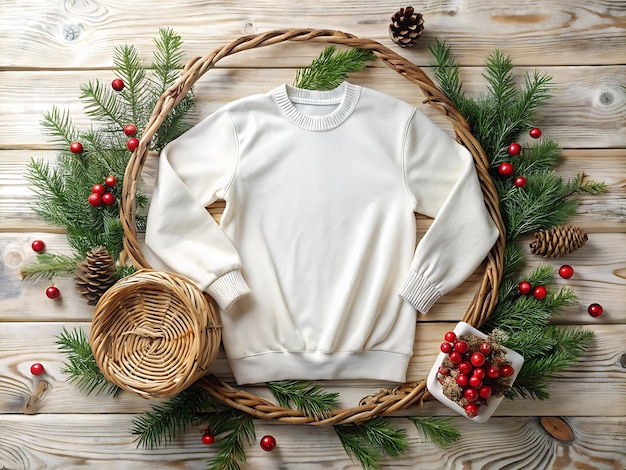 Christmas Crewneck Sweatshirt Mocku