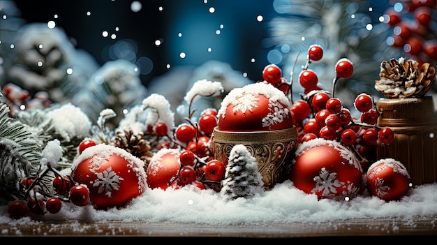 Christmas decor background with place for text