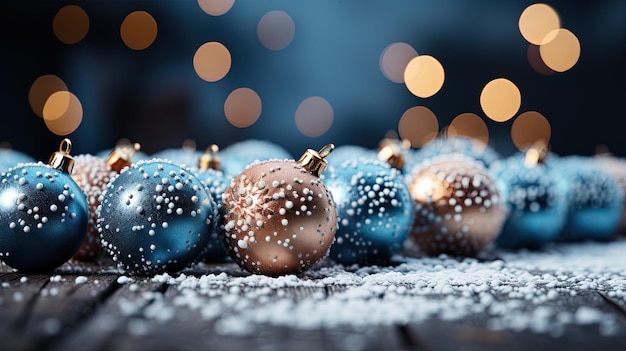 christmas decoration on a blue background