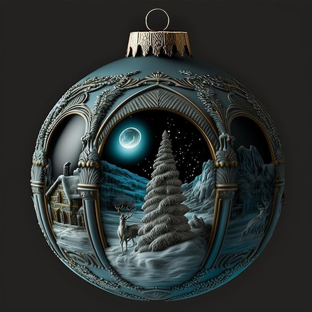 Christmas decoration on dark background