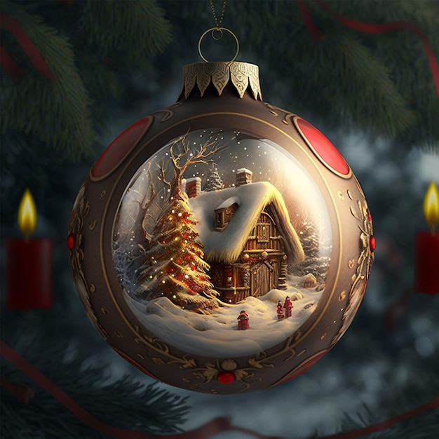 Christmas decoration on dark background