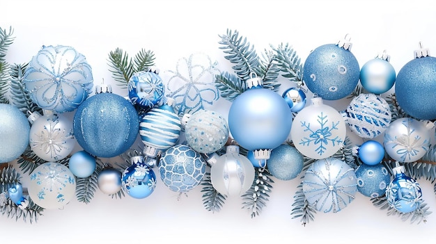 christmas decorations on a white background