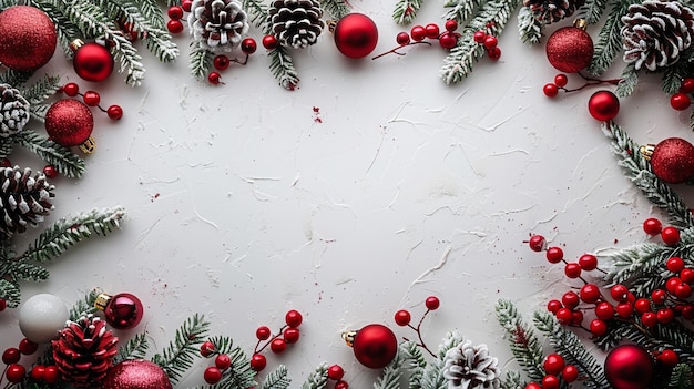 christmas decorations on a white background