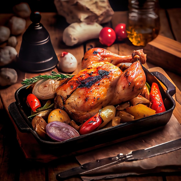 Christmas delicious juicy turkey Holiday traditional dishes for Christmas or Thanksgiving