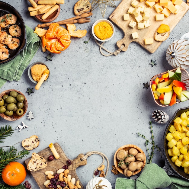 Christmas dinner party table background