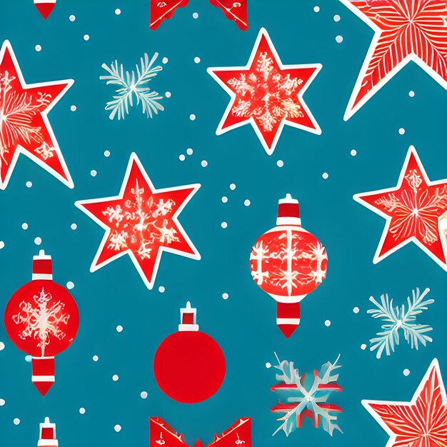 Christmas element pattern seamless random element vintage design wallpaper