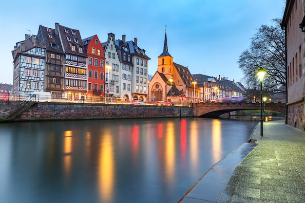 Christmas embankment in Strasbourg Alsace