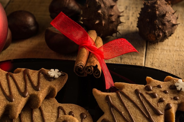 Photo christmas eve with cookies