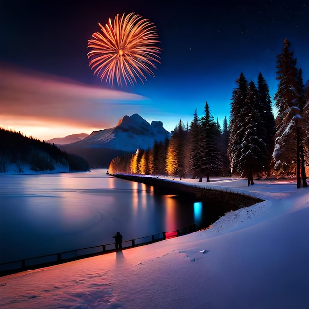 Christmas firework wallpaper