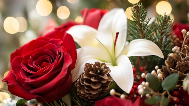 Photo christmas flower decoration