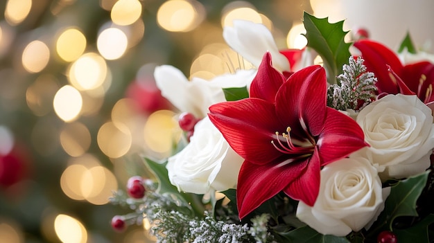 Photo christmas flower decoration