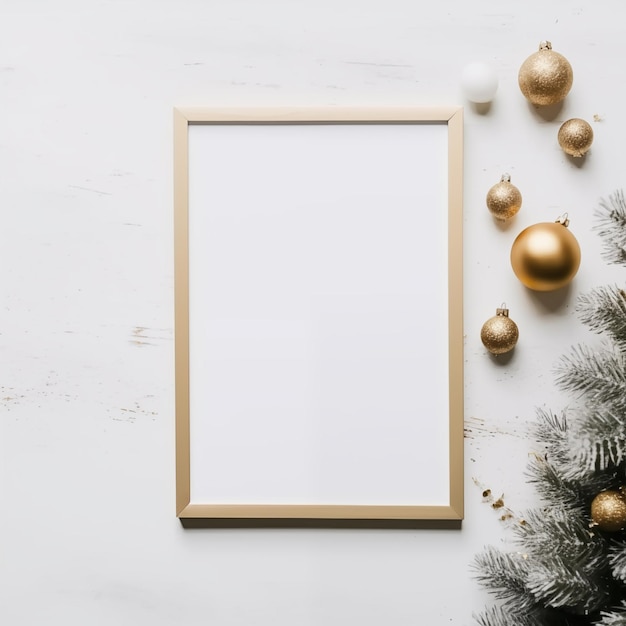 Christmas Frame Mockup Wall Art Mockup Holiday Frame Mockup Wood Mockup Frame Festive Frame Mock