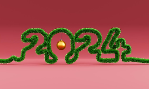 Christmas garland for new year 2024