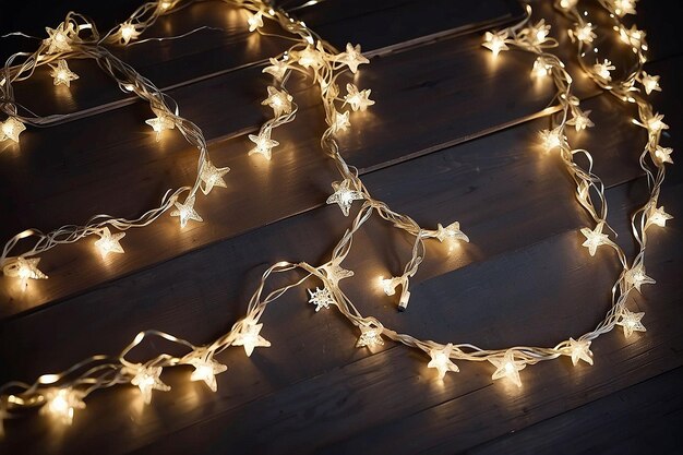 Photo christmas garlands and new year lights