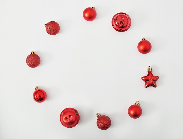 Christmas gift box with lollipops and toys isolated