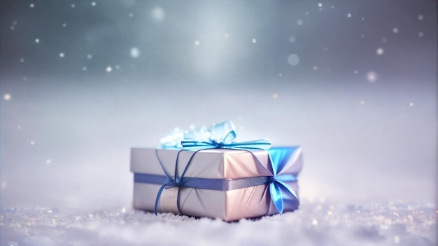 christmas gifts in the snow