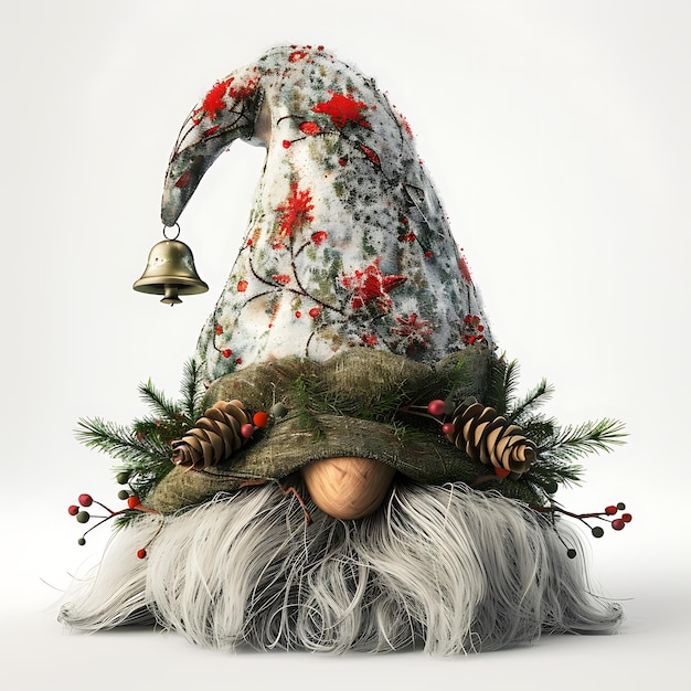 Christmas Gnome with Bell and Festive Hat