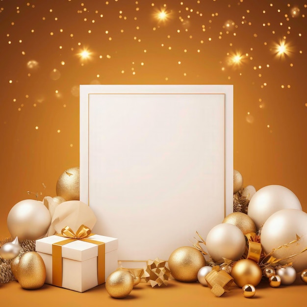 Christmas gold greeting card