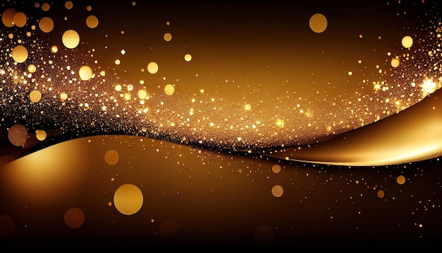 Christmas golden luxury glitter background