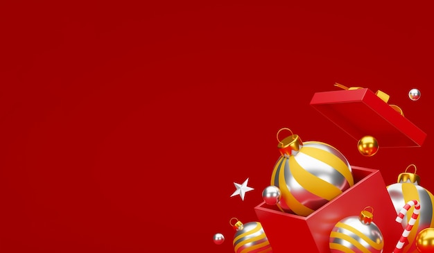 Christmas and happy new year background with festive decoration and copy space.