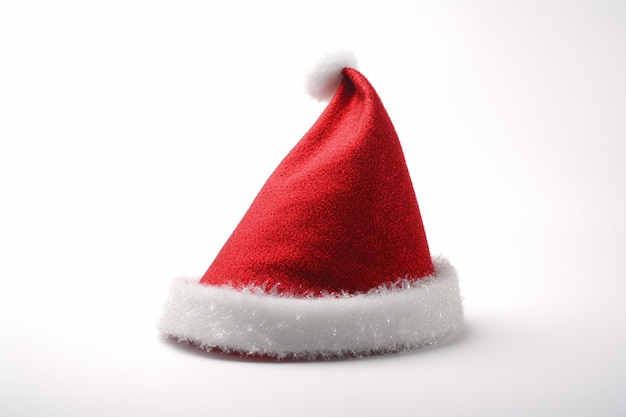 christmas hat white background generative IA