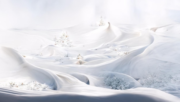 Christmas HD Wallpaper with falling snow Beautiful artwork seasonal and copy space background