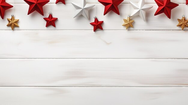 Christmas holidays composition on white wooden background with c