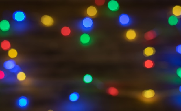  Christmas holidays concept-blurred background with colorful Christmas lights