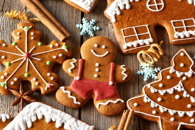 Christmas homemade gingerbread cookies