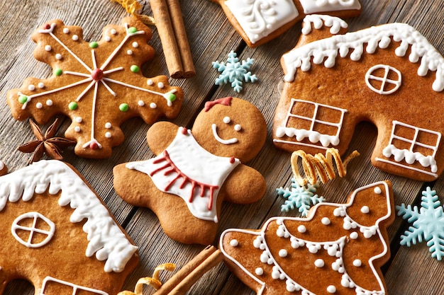 Christmas homemade gingerbread cookies