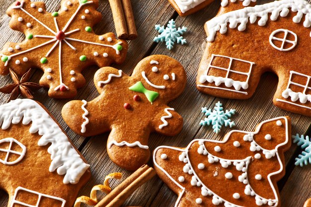 Christmas homemade gingerbread cookies