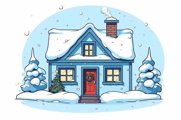 christmas house exterior christmas decorations winter desktop background christmas card