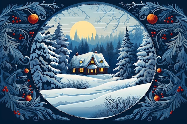 christmas house exterior christmas decorations winter desktop background christmas card