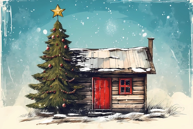 christmas house exterior christmas decorations winter desktop background christmas card