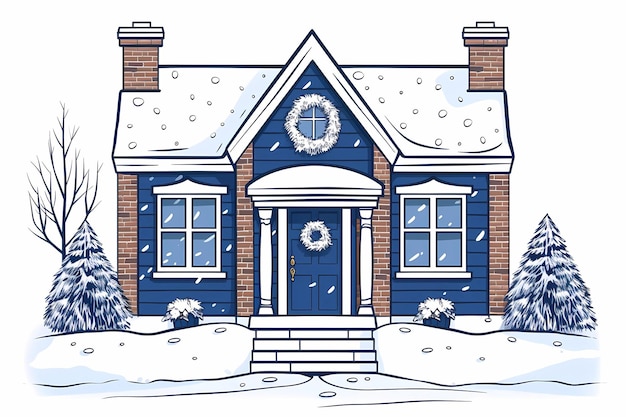 christmas house exterior christmas decorations winter desktop background christmas card