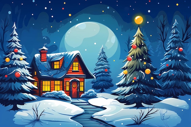 christmas house exterior christmas decorations winter desktop background christmas card